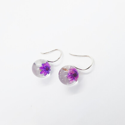 BOTANIGEM Dew Drops Earrings Purple