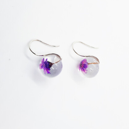 BOTANIGEM Dew Drops Earrings Purple