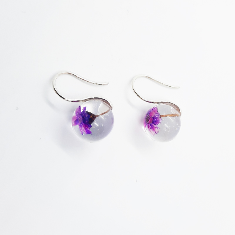 BOTANIGEM Dew Drops Earrings Purple