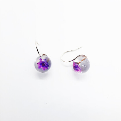 BOTANIGEM Dew Drops Earrings Purple