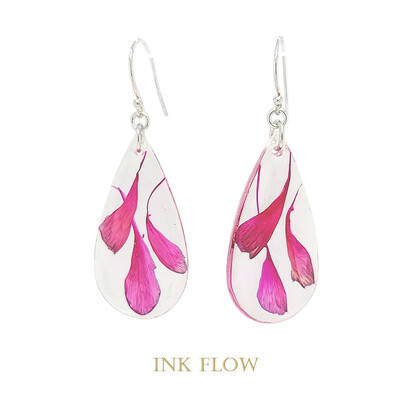 BOTANIGEM Inkflow Carnation Earrings