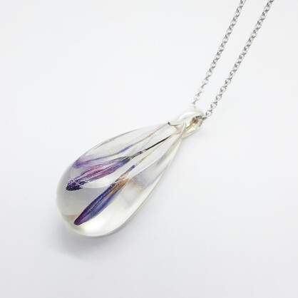 BOTANIGEM Mauvember Agapanthus Flower Necklace