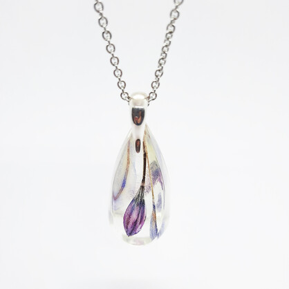 BOTANIGEM Mauvember Agapanthus Flower Necklace