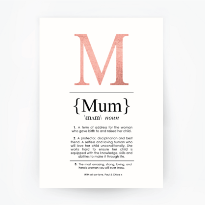 MUM DEFINITION ART PRINT PORTRAIT