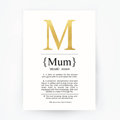 MUM DEFINITION ART PRINT PORTRAIT
