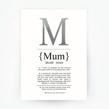 MUM DEFINITION ART PRINT PORTRAIT