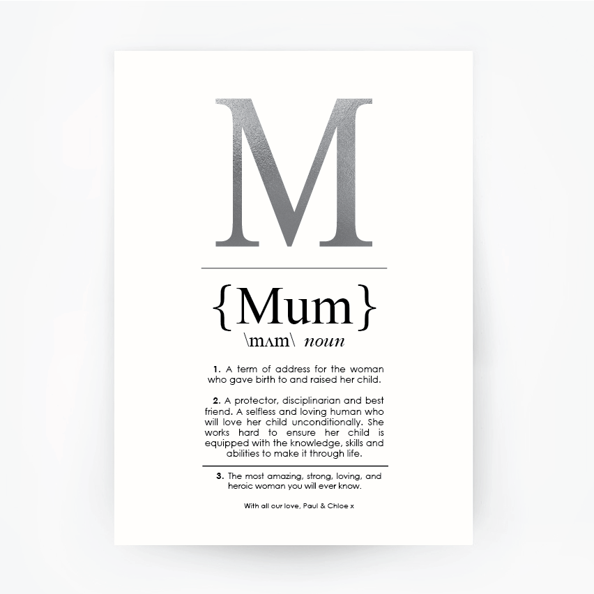 MUM DEFINITION ART PRINT PORTRAIT
