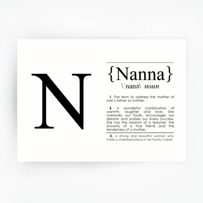NANNA DEFINITION ART PRINT