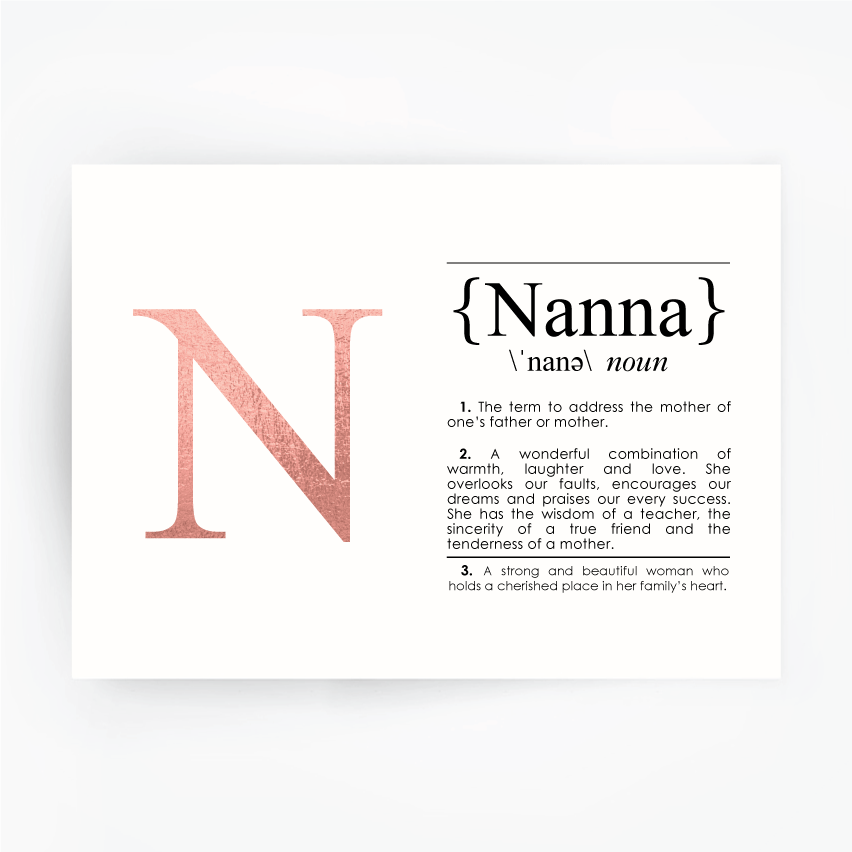 NANNA DEFINITION ART PRINT