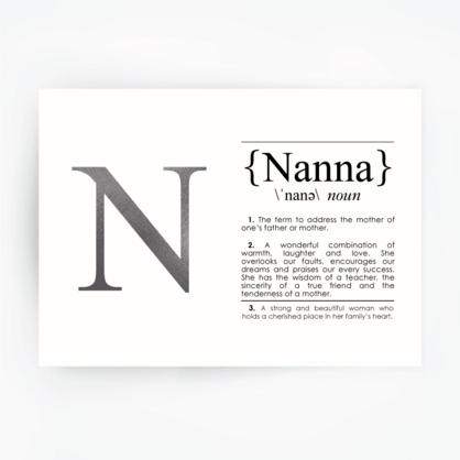NANNA DEFINITION ART PRINT
