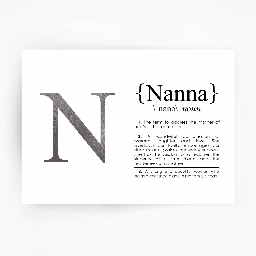 NANNA DEFINITION ART PRINT