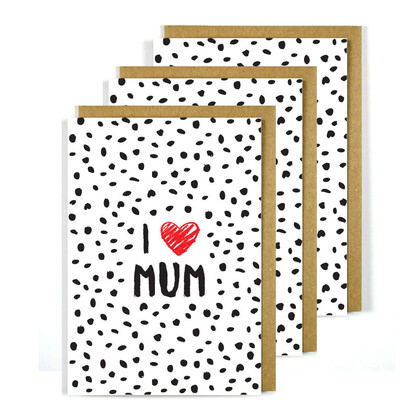 Greeting Card Mother's Day I Heart Mum
