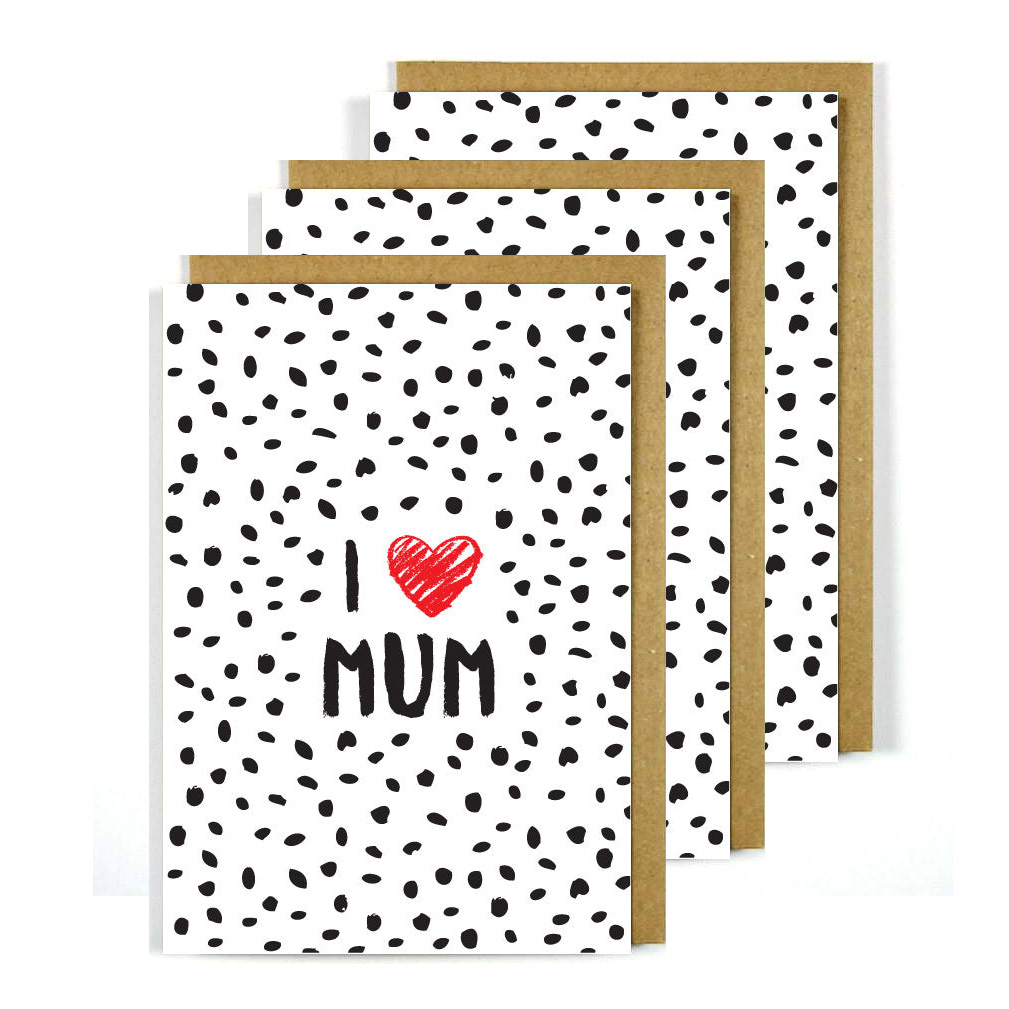 Greeting Card Mother's Day I Heart Mum
