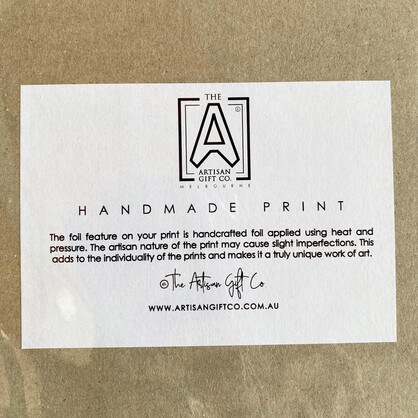 Christmas Tree Wall Art - Hand Foiled Print