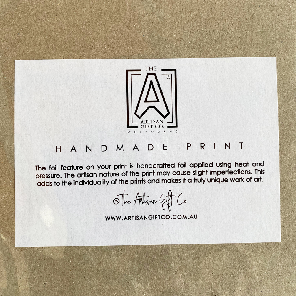 Christmas Tree Wall Art - Hand Foiled Print