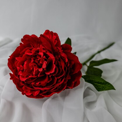 Red Peony Large Bloom - Realistic Artificial Flowers