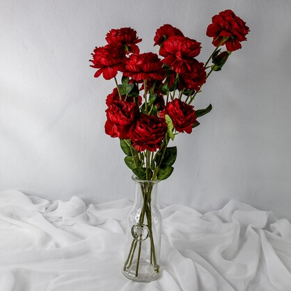 Burgundy Peony Mini Bloom - Realistic Artificial Flowers