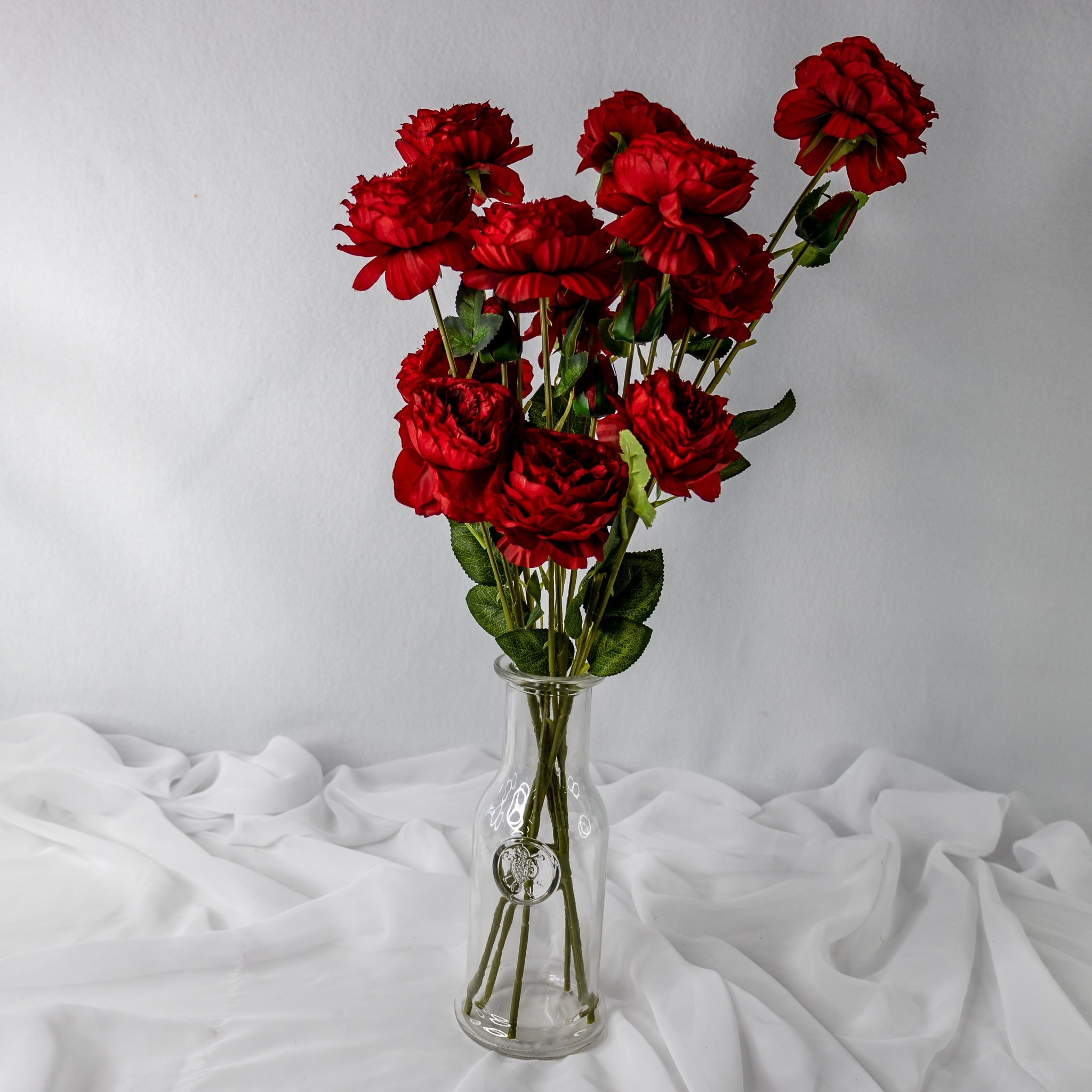 Burgundy Peony Mini Bloom - Realistic Artificial Flowers