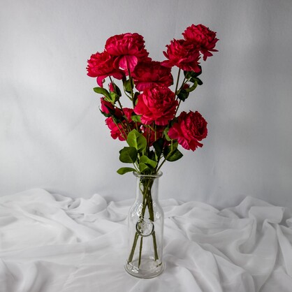 Fuchsia Peony Mini Bloom - Realistic Artificial Flowers