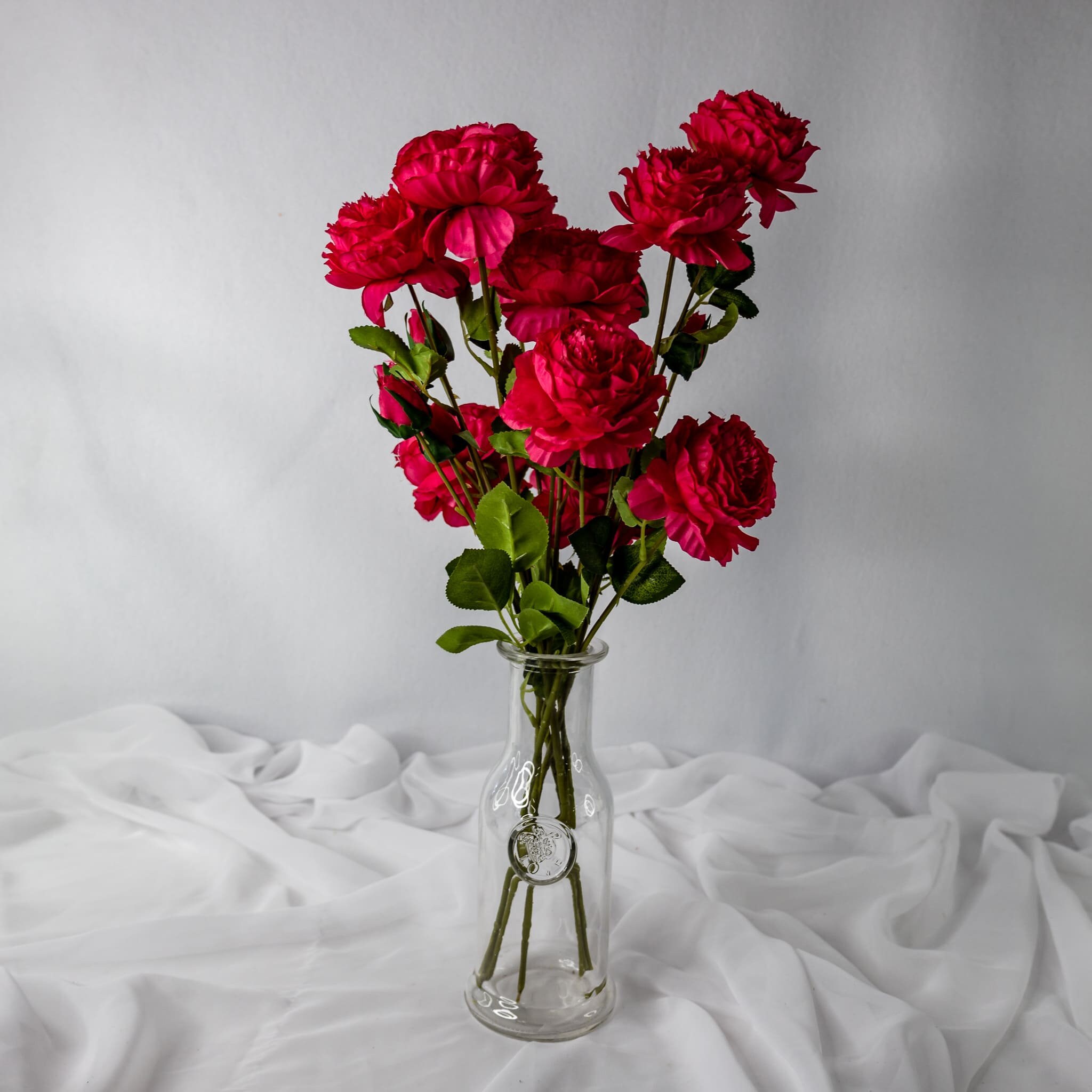 Fuchsia Peony Mini Bloom - Realistic Artificial Flowers