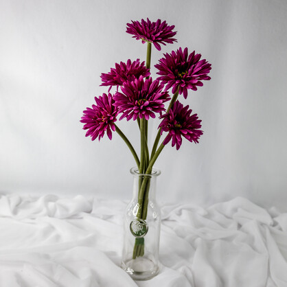 Magenta Real Touch Gerbera - Realistic Artificial Flowers