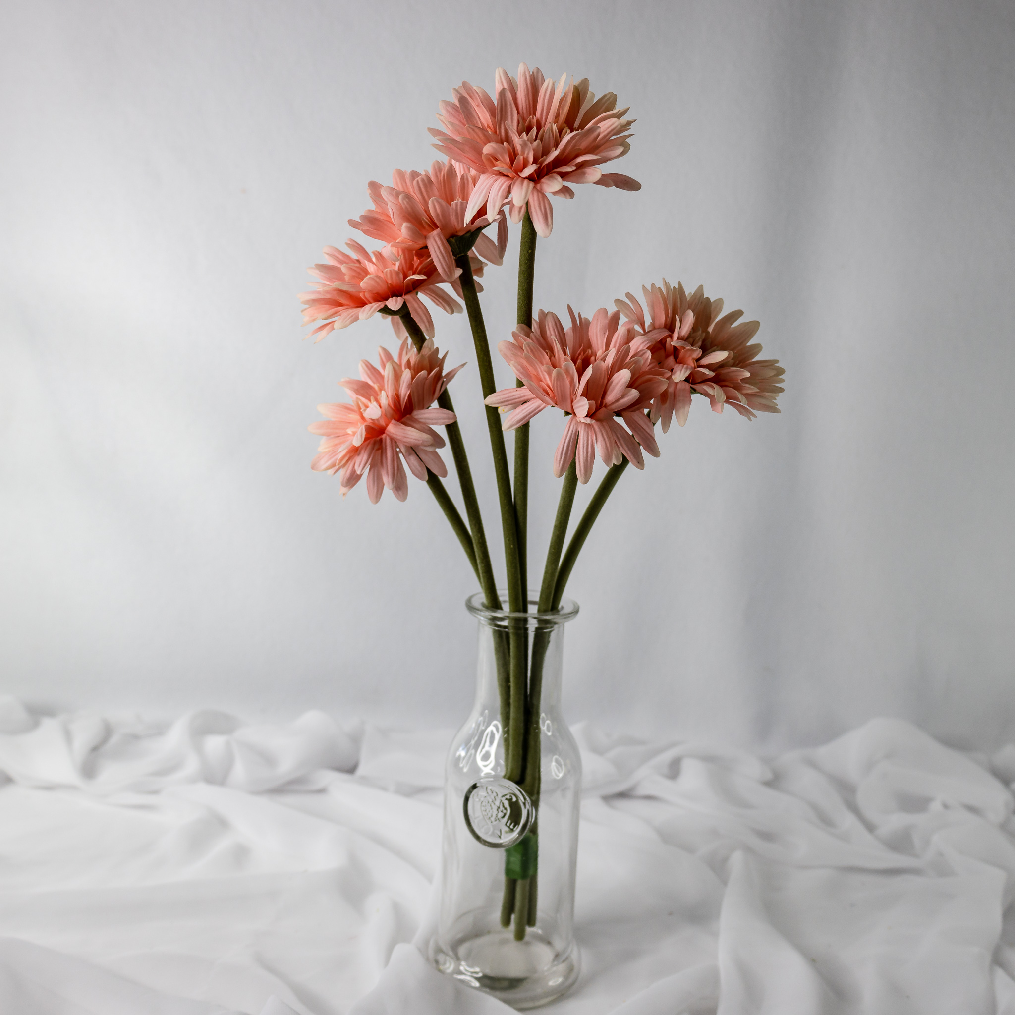 Pale Pink Real Touch Gerberas - Realistic Artificial Flowers