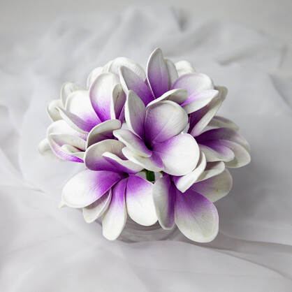 Picasso Frangipani Flowerhead ( 6 Pack ) - Realistic Artificial Flowers