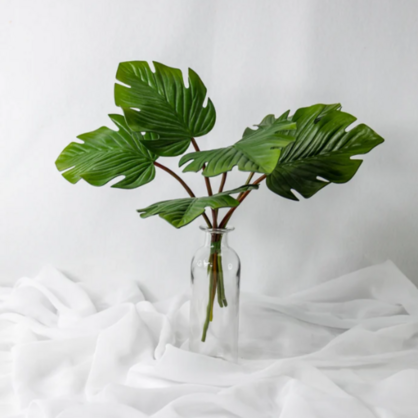 Mini Monstera Leaf (12 Pack) - Realistic Artificial Flowers