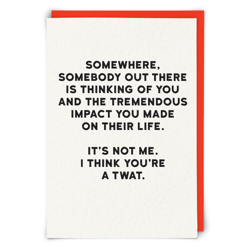 Somewhere Greetings Card