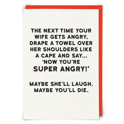 Super Angry Greetings Card