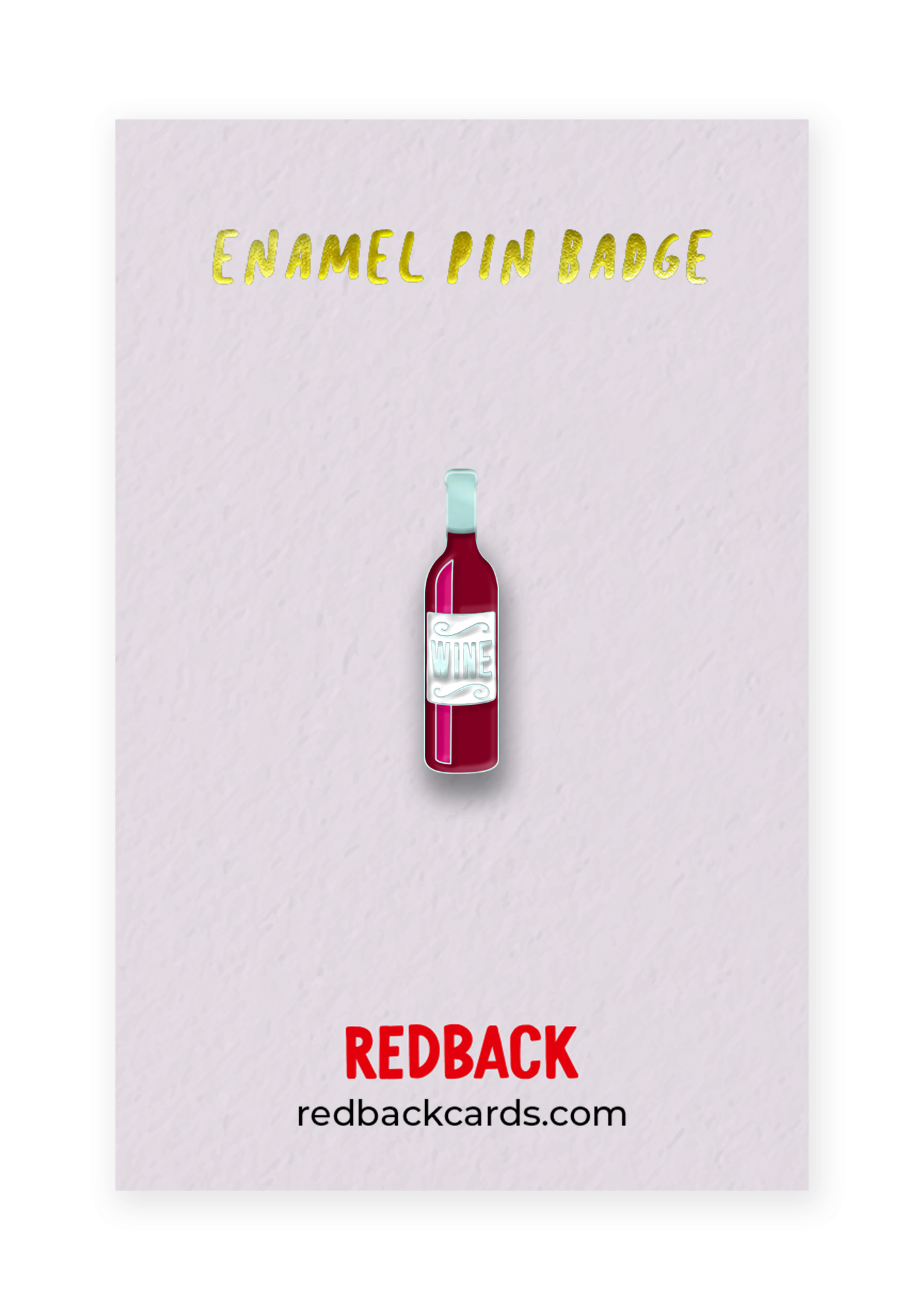Wine Bottle Enamel Badge