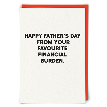 Financial Burden Greetings Card