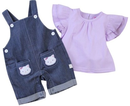 2 piece shortall and tee set