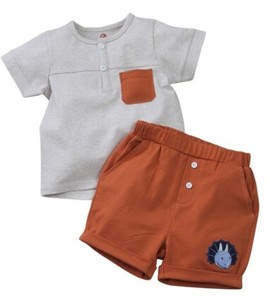 2 piece rust short set