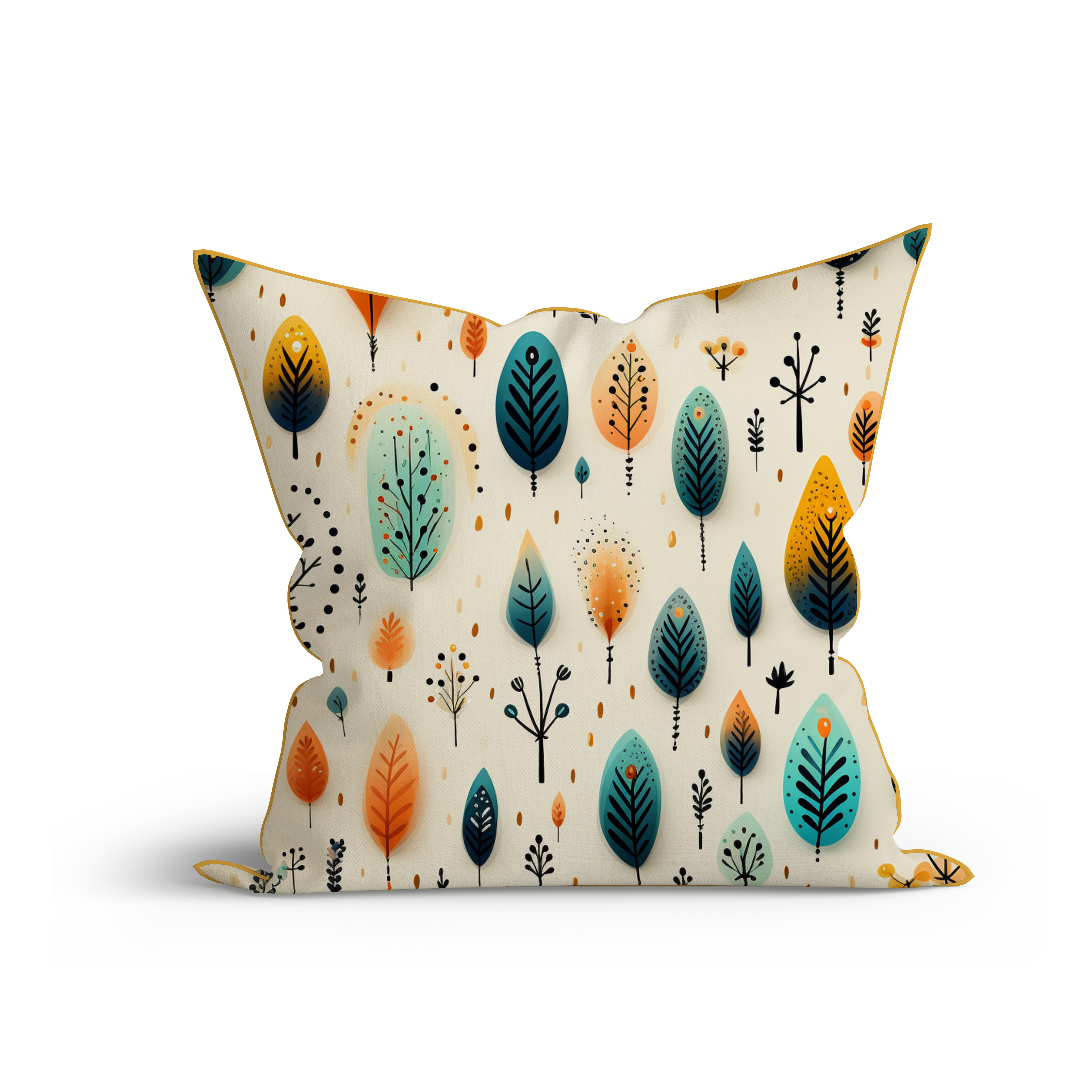 Bohemian Cotton Eclectic Colourful Printed Sofa Cushion Cover Set with Piping