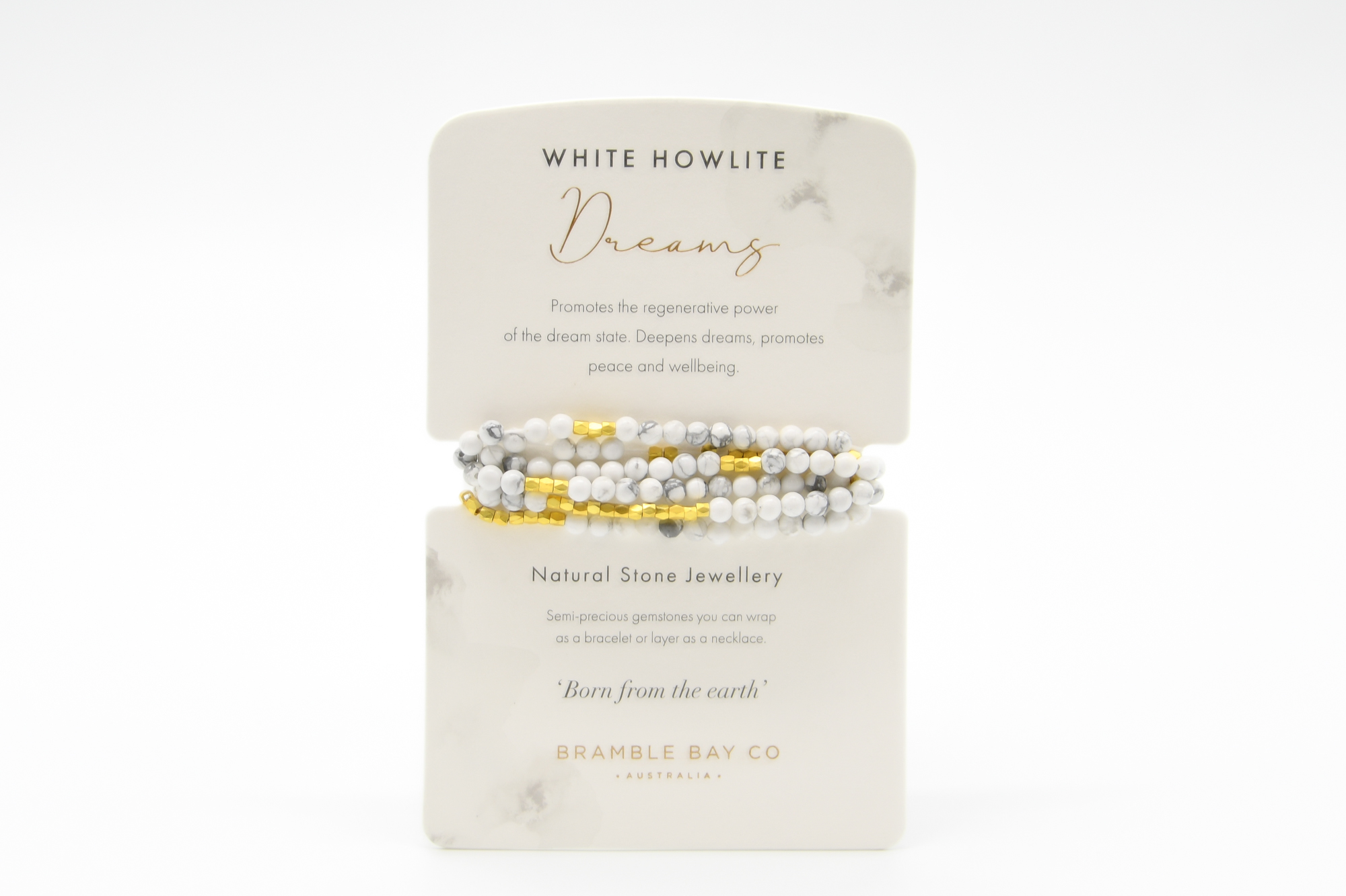 White Howlite Wrap Bracelet