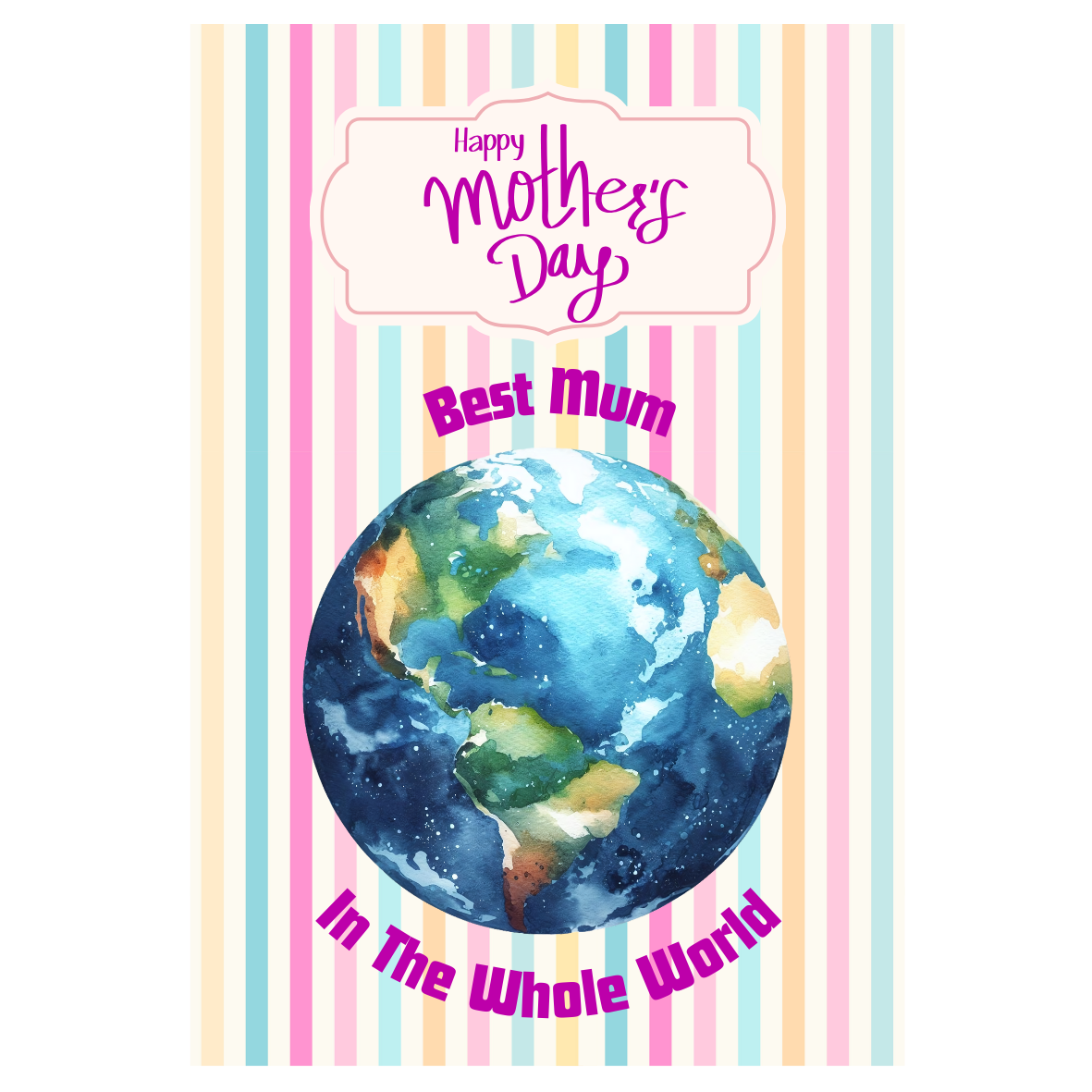Mother's Day Best Mum in the whole world MOD5