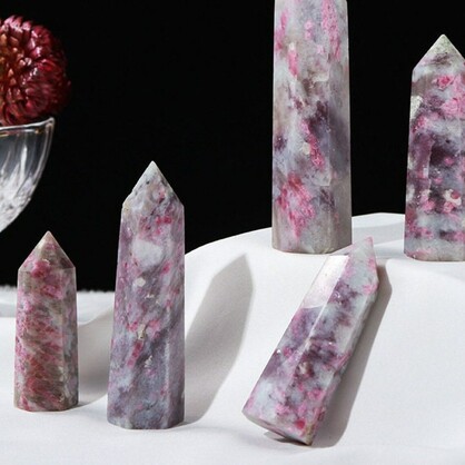 Enchanting Plum Tourmaline Point Tower Generator - 5-7cm