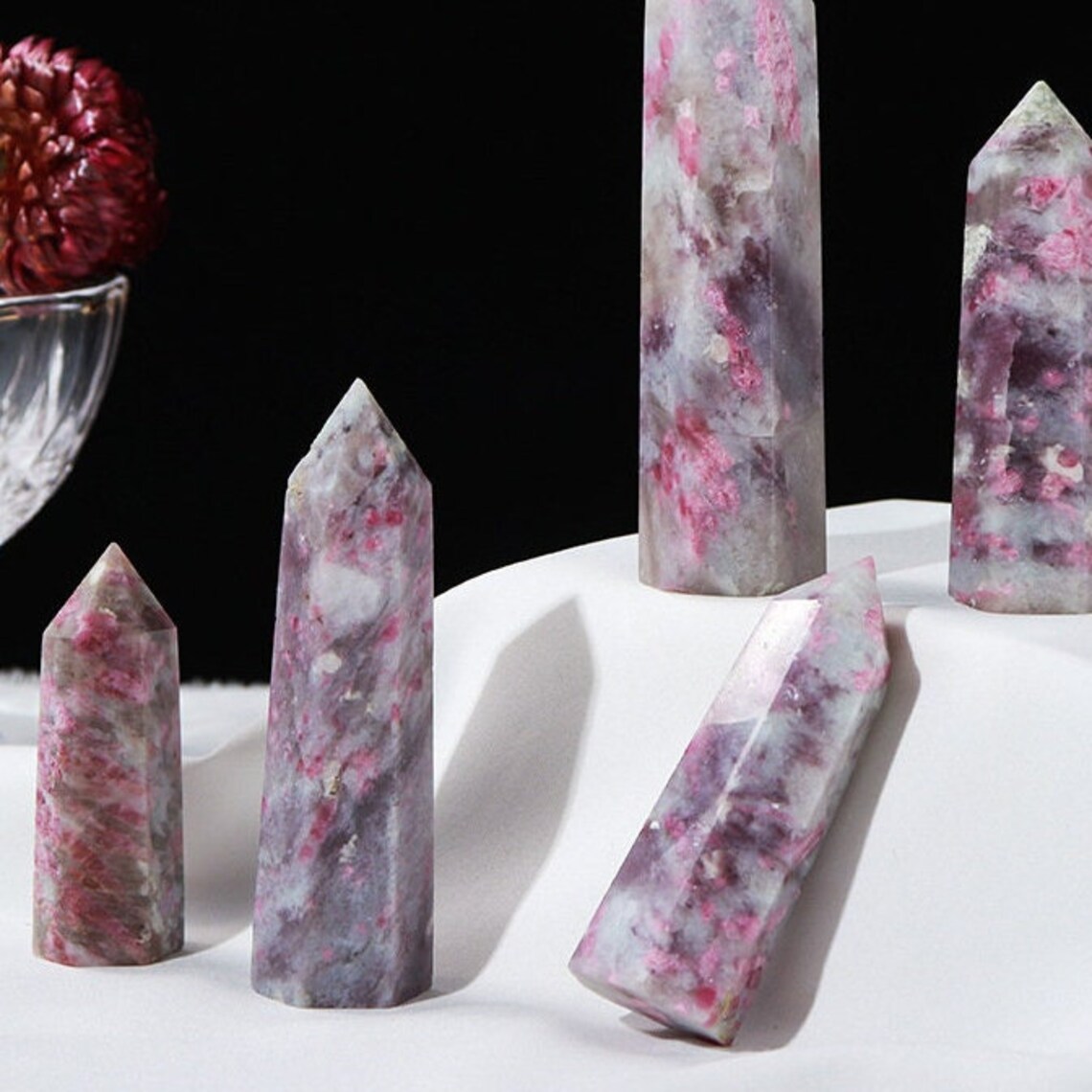Enchanting Plum Tourmaline Point Tower Generator - 5-7cm