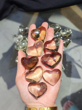 Sparkling Joy: Puffy Brazilian Citrine Heart - Embrace Positivity and Abundance