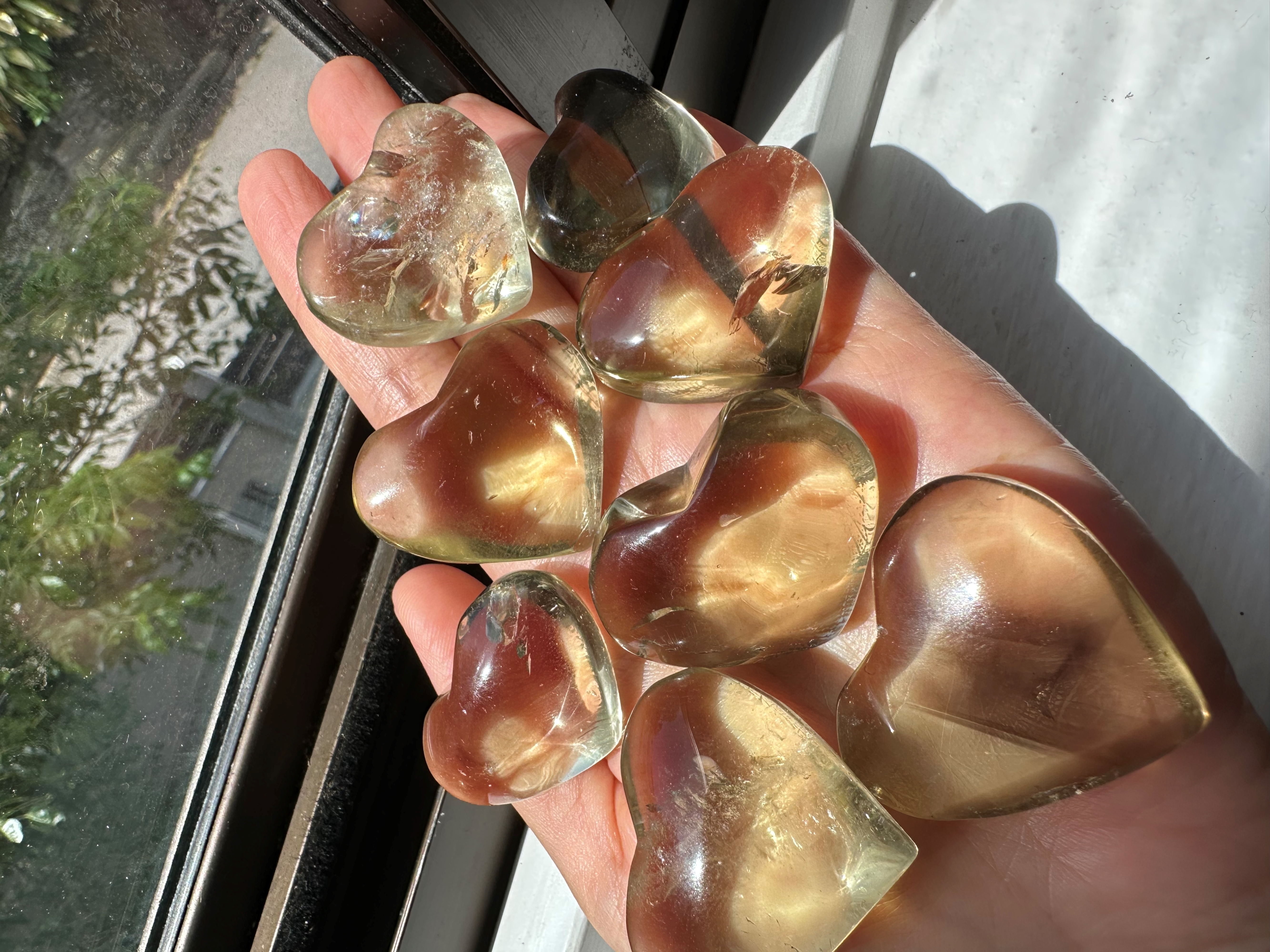 Sparkling Joy: Puffy Brazilian Citrine Heart - Embrace Positivity and Abundance