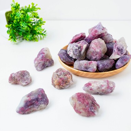 Raw Plum Tourmaline - Vibrant Energy Crystal for Spiritual Growth