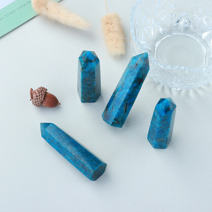 Blue Apatite Crystal Tower Point Generator