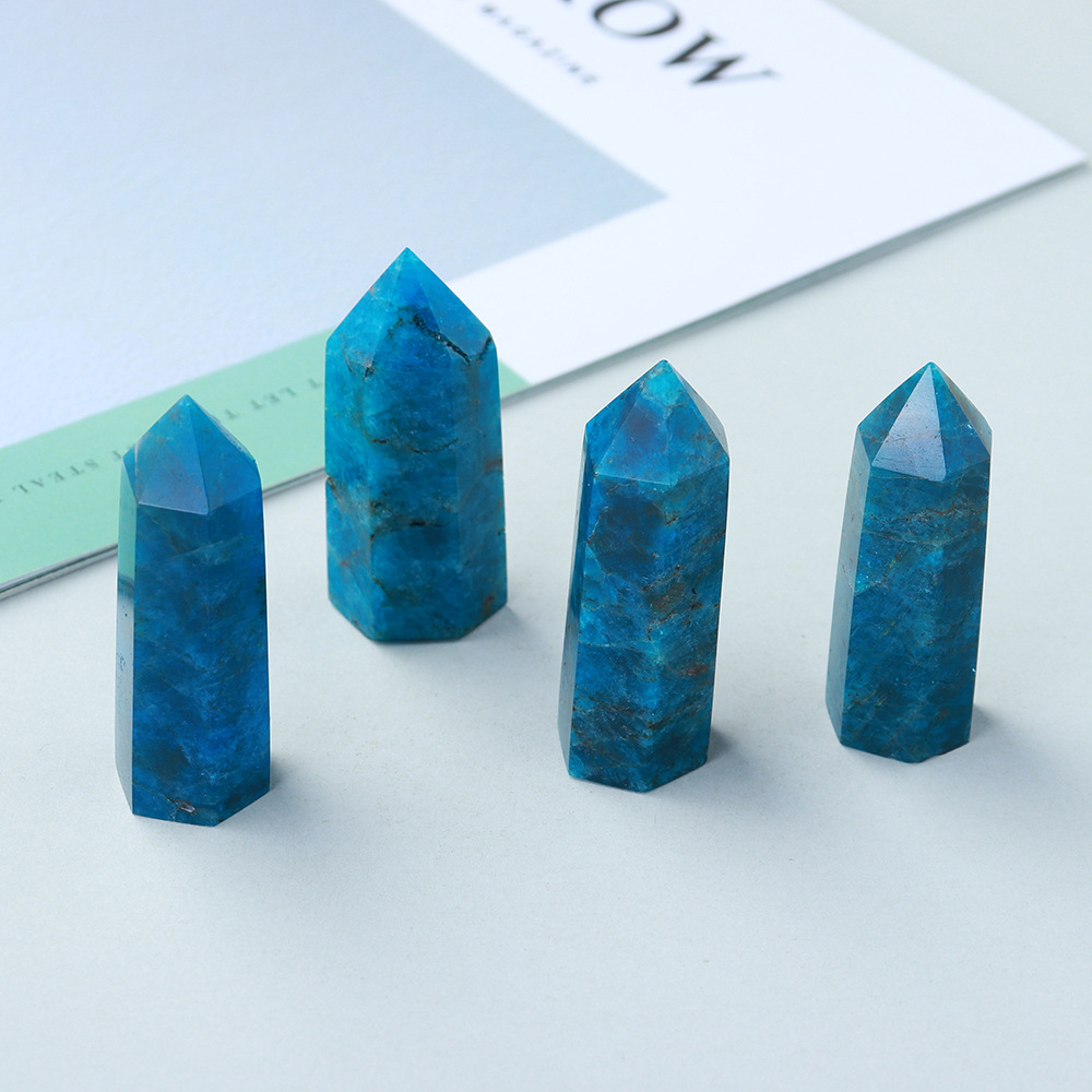 Blue Apatite Crystal Tower Point Generator