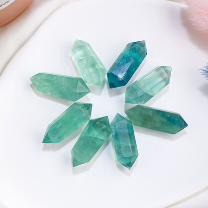 Radiant Green Fluorite Double Terminated Point Tower Generator - 6-7cm