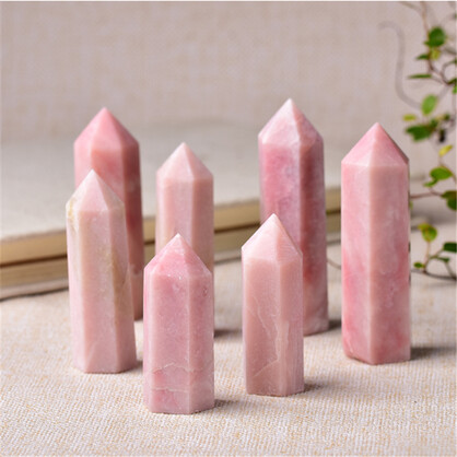 Pink Opal Crystal Tower Point Generator - Emotional Healing