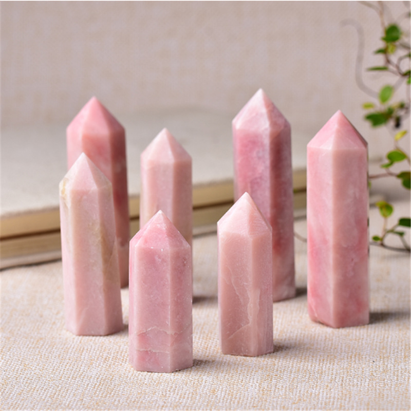 Pink Opal Crystal Tower Point Generator - Emotional Healing