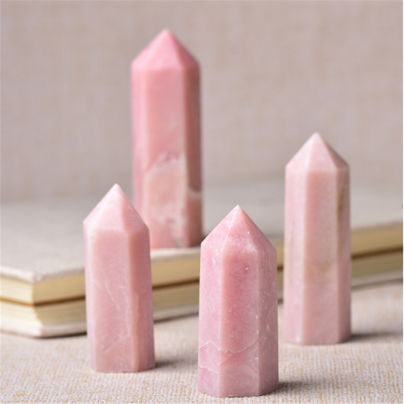 Pink Opal Crystal Tower Point Generator - Emotional Healing