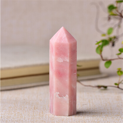 Pink Opal Crystal Tower Point Generator - Emotional Healing
