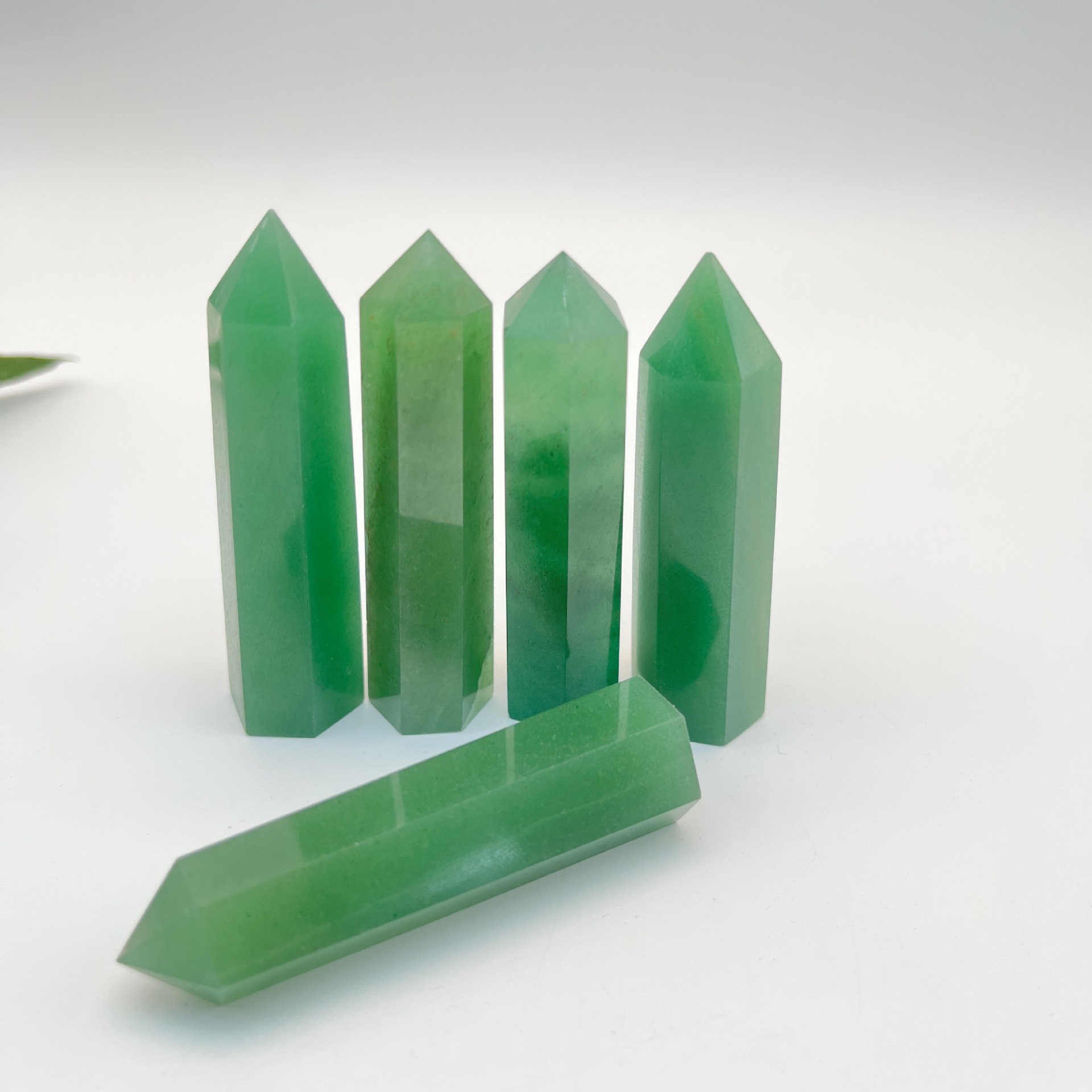 Green Aventurine Crystal Tower Point Generator- Heart Healer